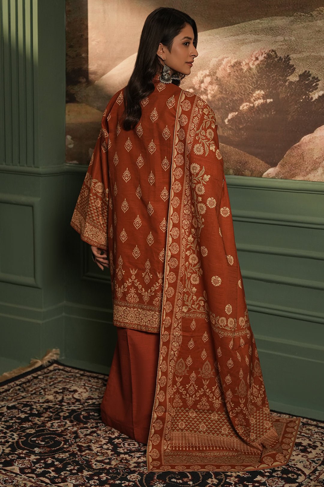 Zellbury 3Pc Printed Khaddar Suit 0116928 | WUW24X30442 gulbuy.com