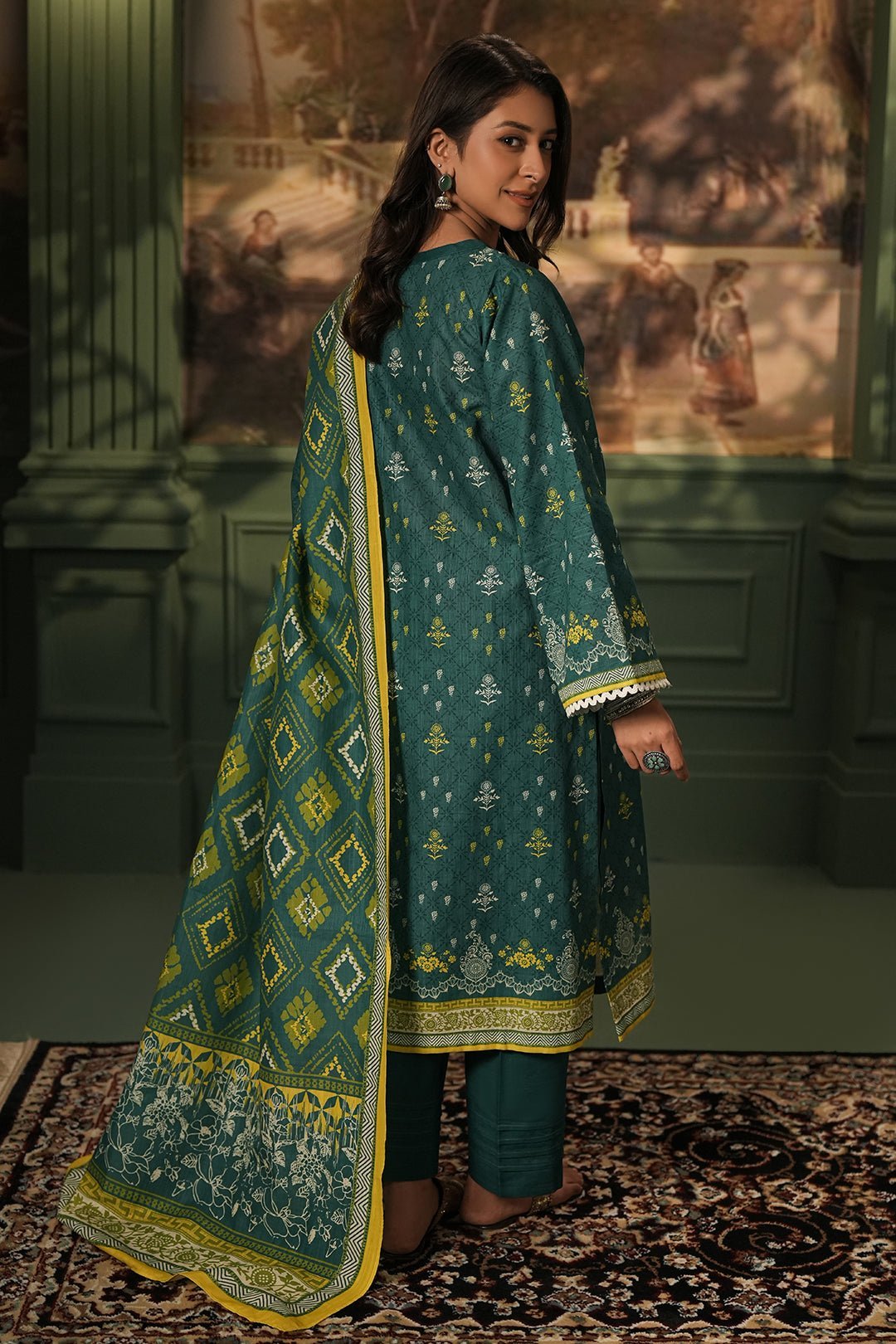 Zellbury 3Pc Printed khaddar Suit 0116959 | WUW24X30448 gulbuy.com