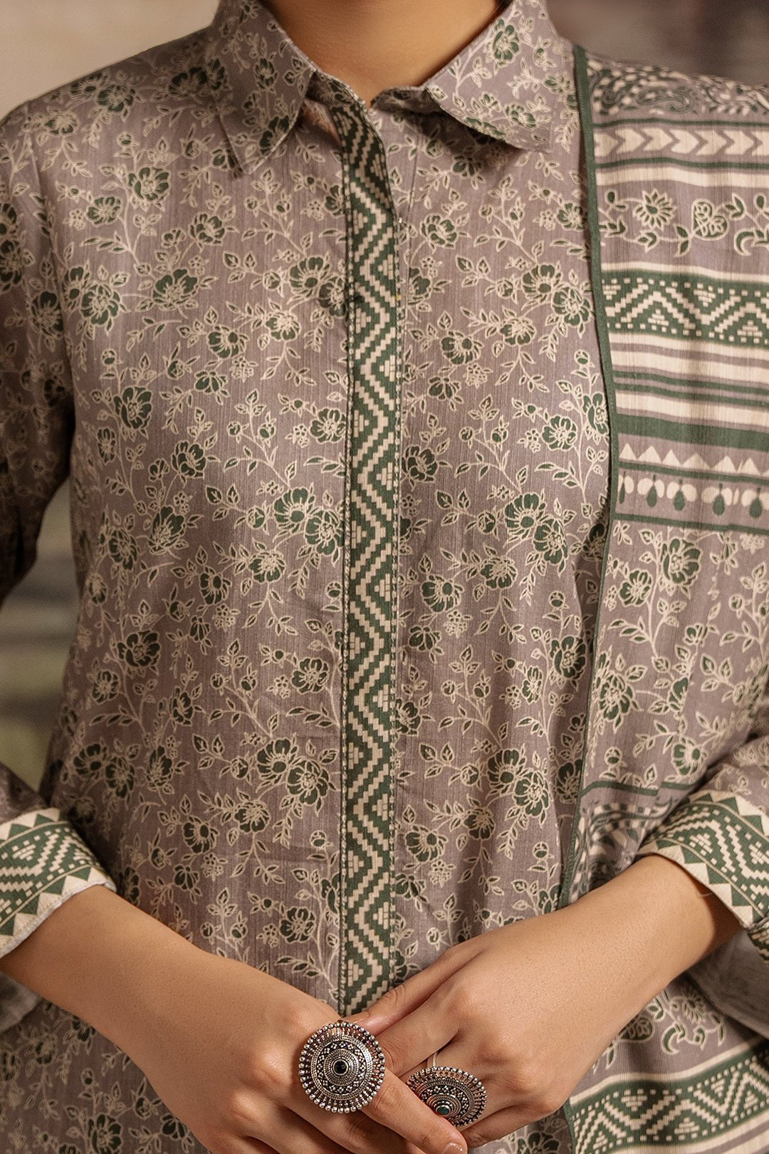 Zellbury 3Pc Printed Karandi Suit 0116909 | WUW24X30457 gulbuy.com