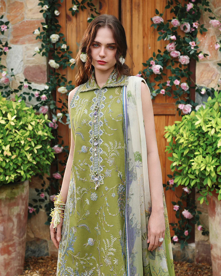 Mushq 3Pc Embroidered Lawn Suit Whispering Ivy