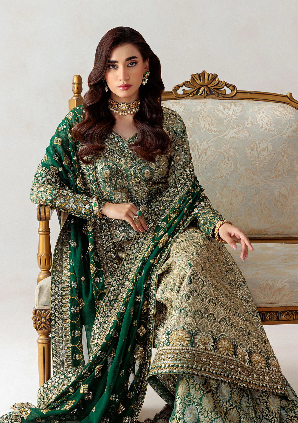 Aik Atelier 3Pc Embroidered Organza Suit '25 Vol. 1-Look 01 gulbuy.com