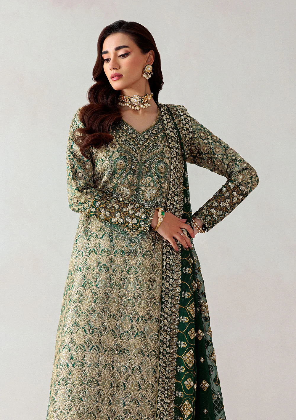 Aik Atelier 3Pc Embroidered Organza Suit '25 Vol. 1-Look 01 gulbuy.com