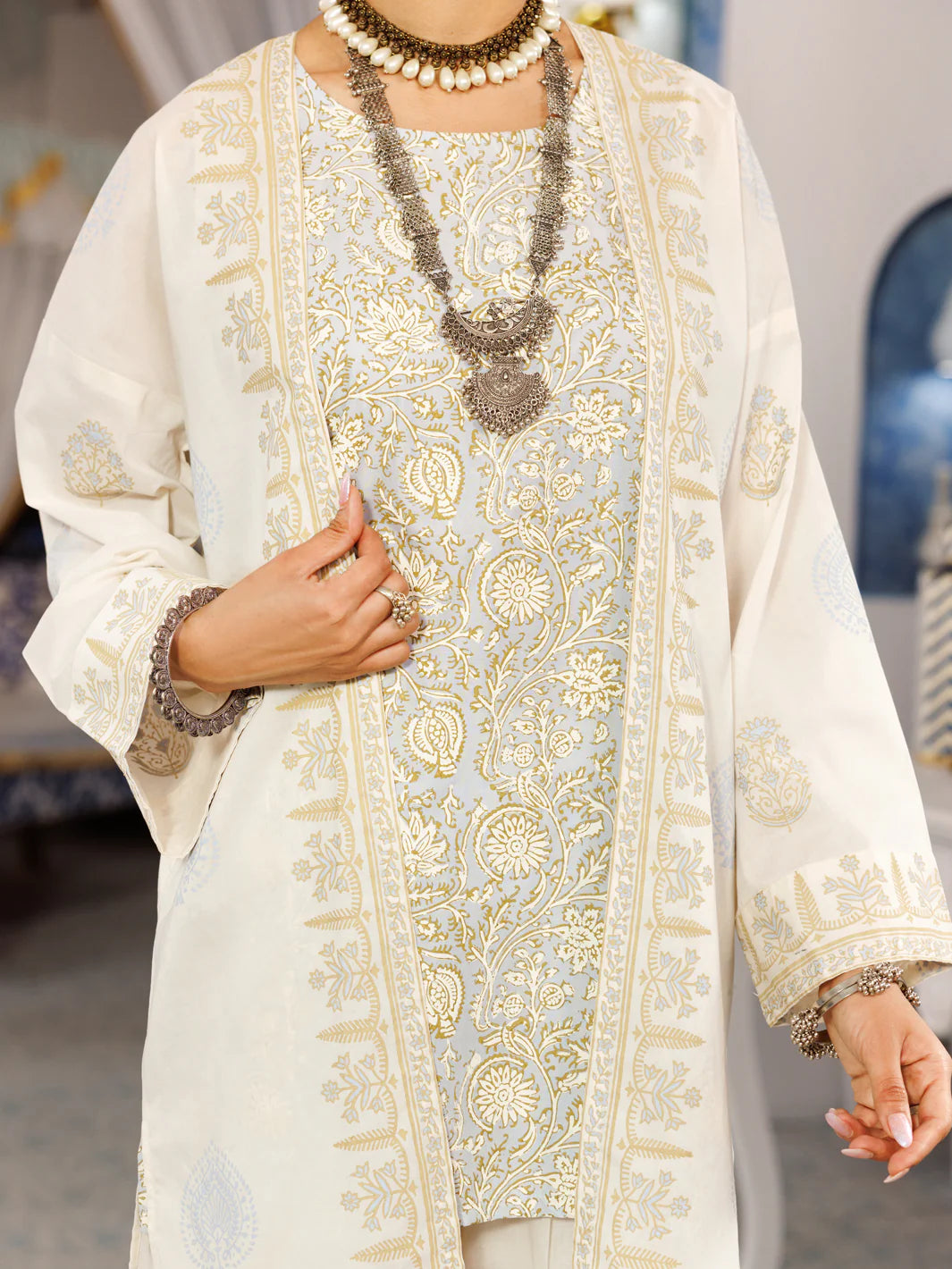 Almirah 2Pc Printed Cambric Suit LKS-1055 gulbuy.com
