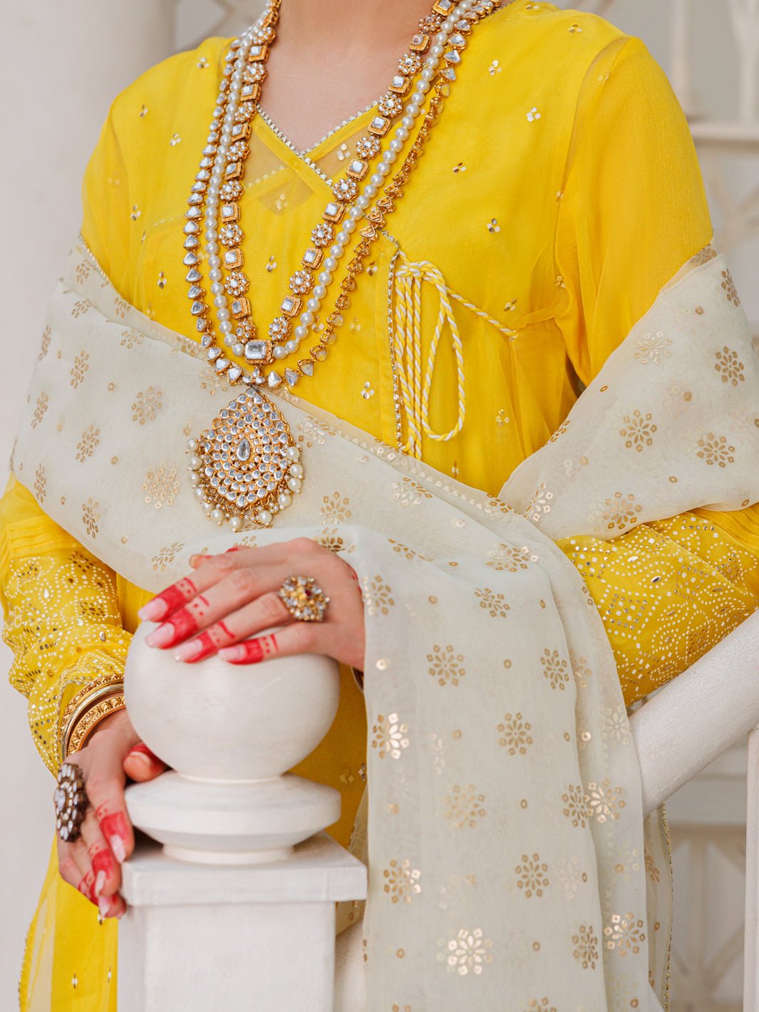 ALMIRAH 3 PIECE EMBROIDERED ORGANZA SUIT (ALP-3PS-1627) gulbuy.com