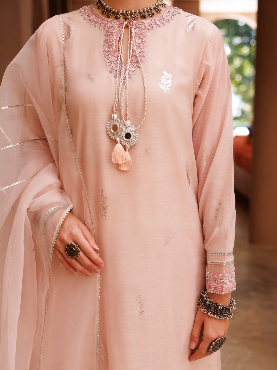 ALMIRAH 3 PIECE EMBROIDERED SILK SUIT (ALP-3PS-1848) gulbuy.com