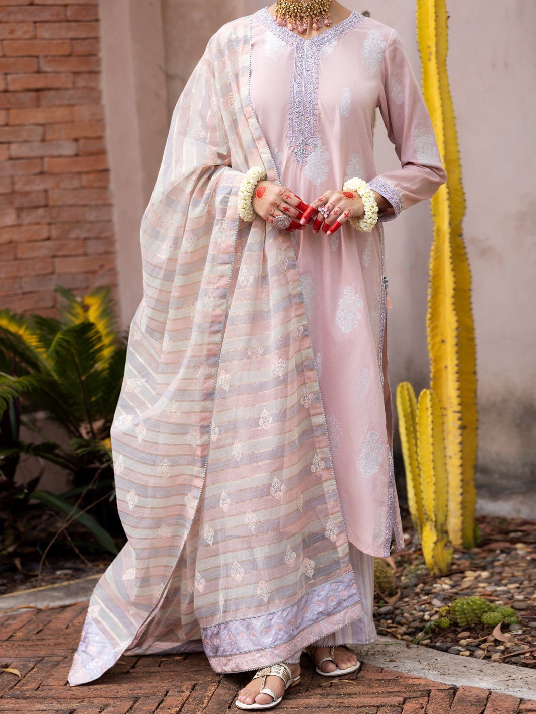 ALMIRAH 3 PIECE EMBROIDERED SILK SUIT (ALP-3PS-1854)