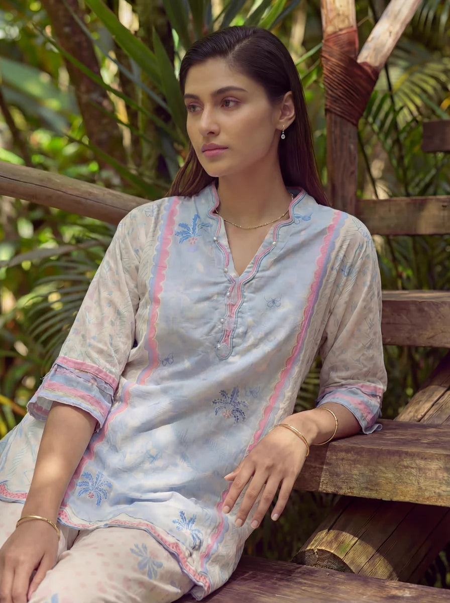 Dhanak 2Pc Printed Lawn Suit SS26DC-2604 SKY BLUE