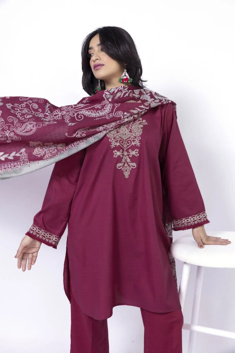 Khaadi 3Pc Embroidered Dobby Suit AS1502BST gulbuy.com