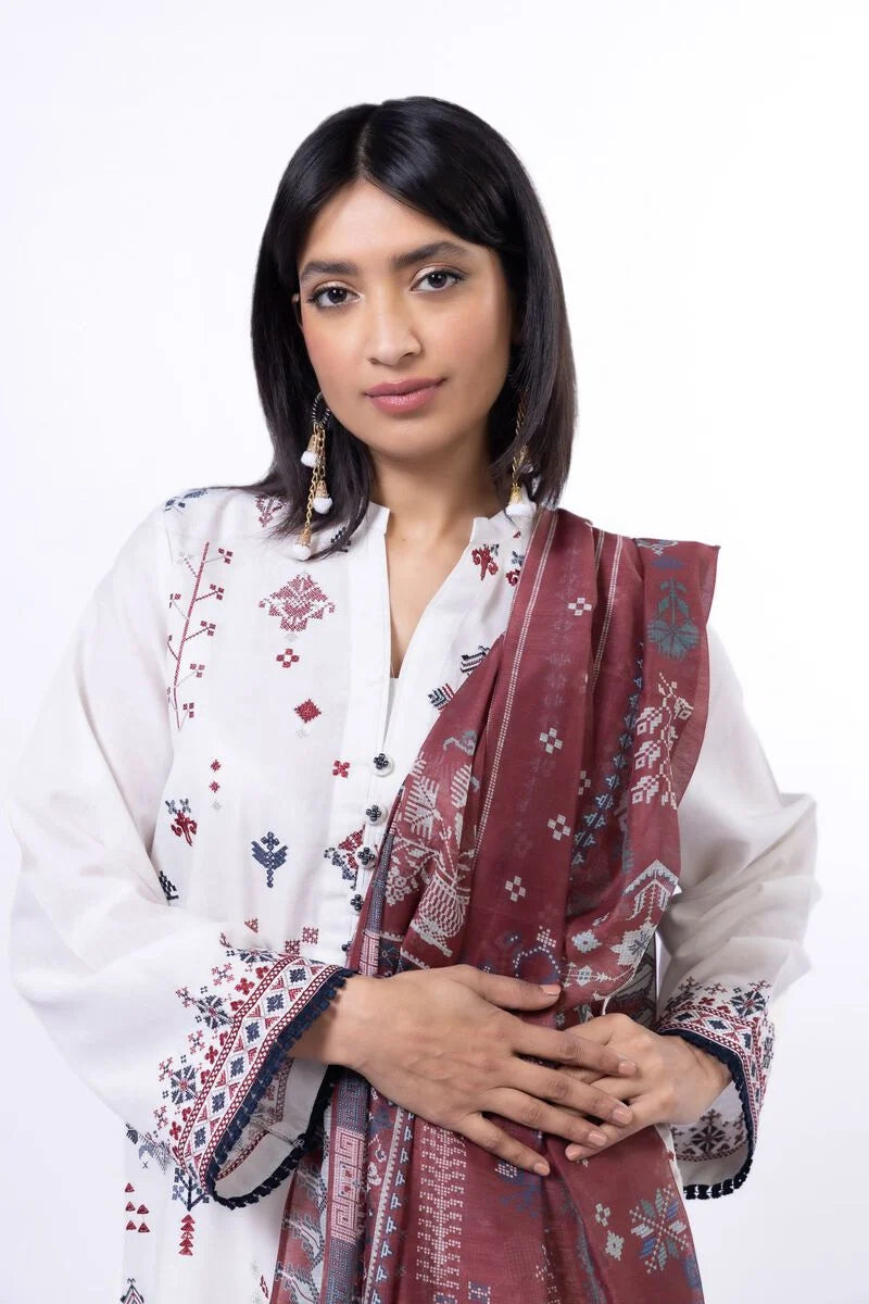 Khaadi 3Pc Embroidered Cambric Suit AS2307AST gulbuy.com