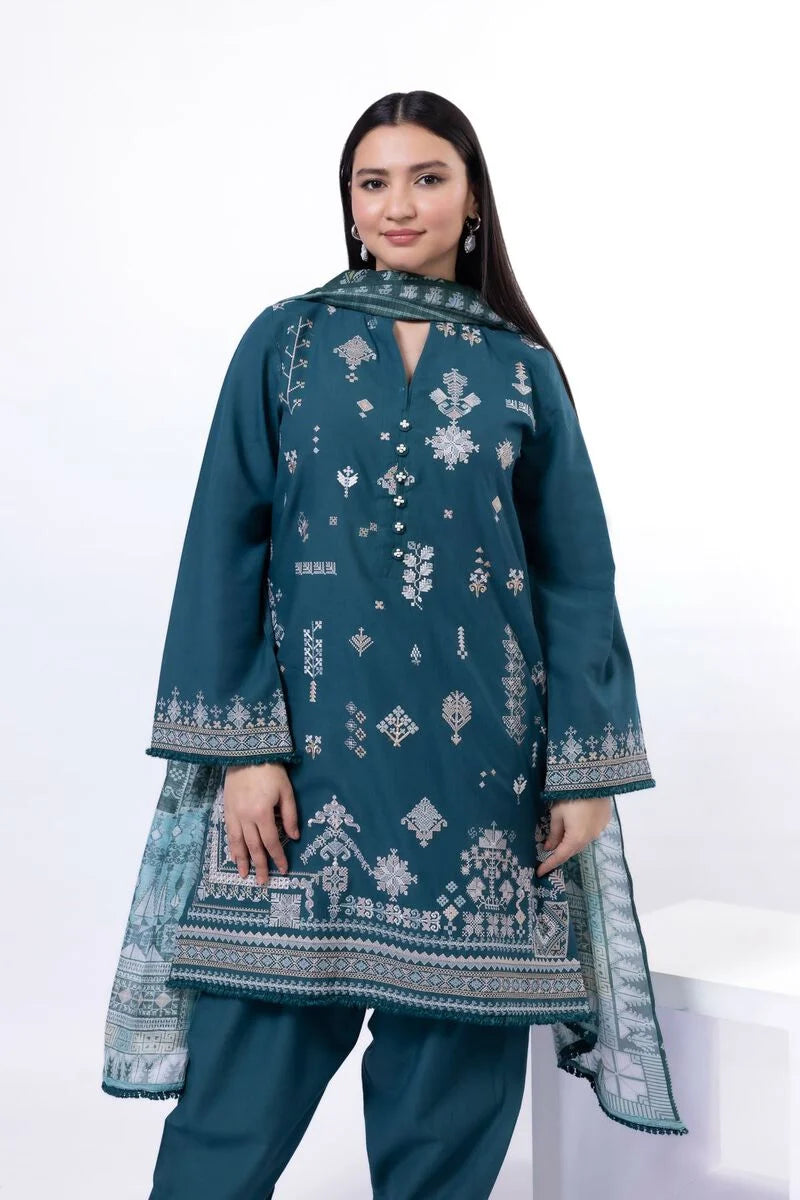 Khaadi 3Pc Embroidered Cambric Suit AS2307BST gulbuy.com