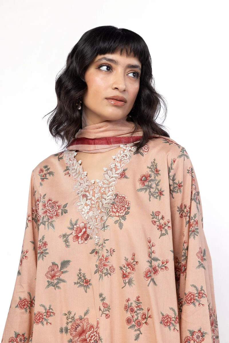 Khaadi 3Pc Embroidered Lawn Suit AS3701B gulbuy.com