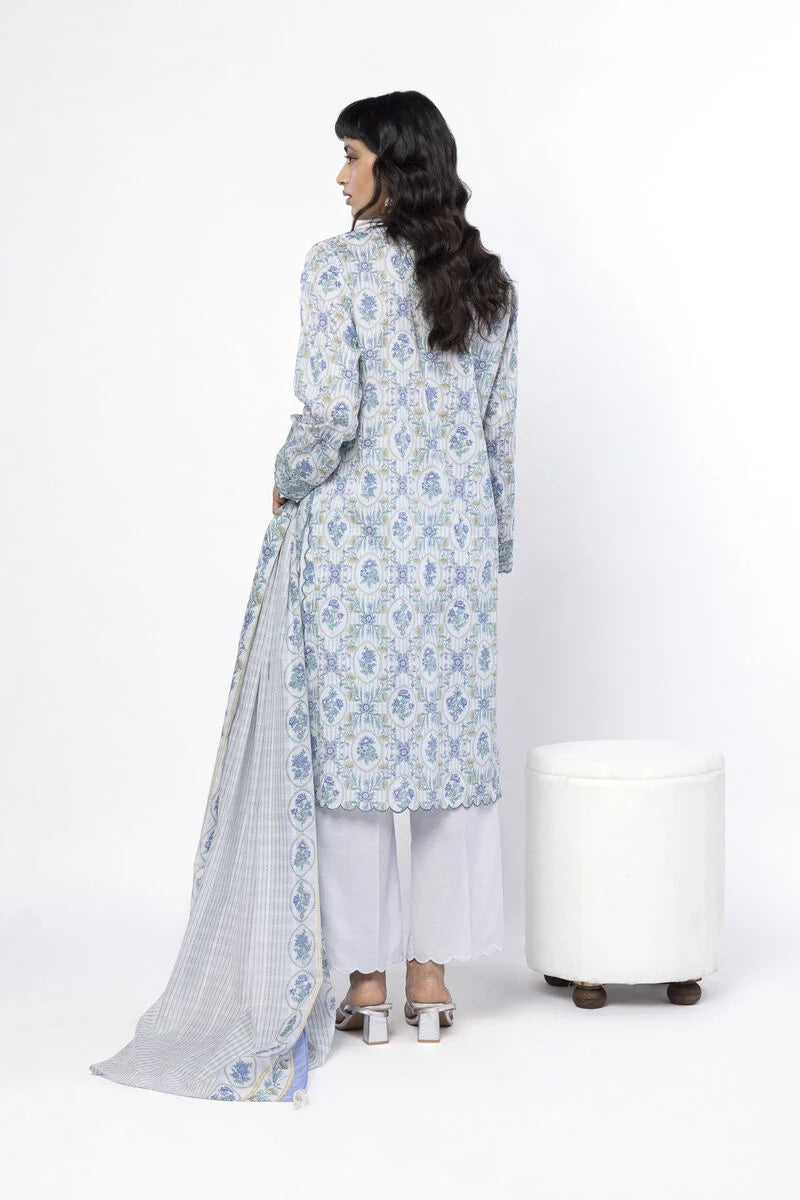 Khaadi 3Pc Embroidered Lawn Suit AS3705B gulbuy.com