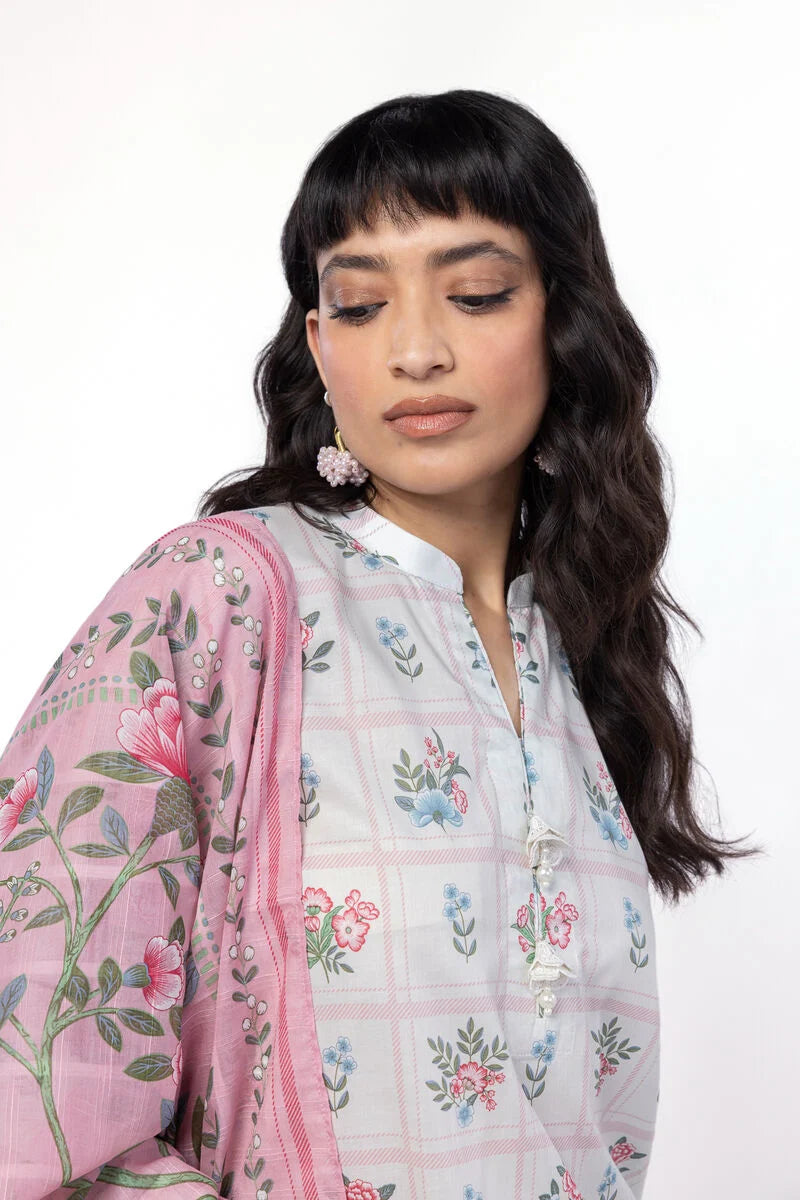 Khaadi 3Pc Embroidered Lawn Suit AS3707A gulbuy.com