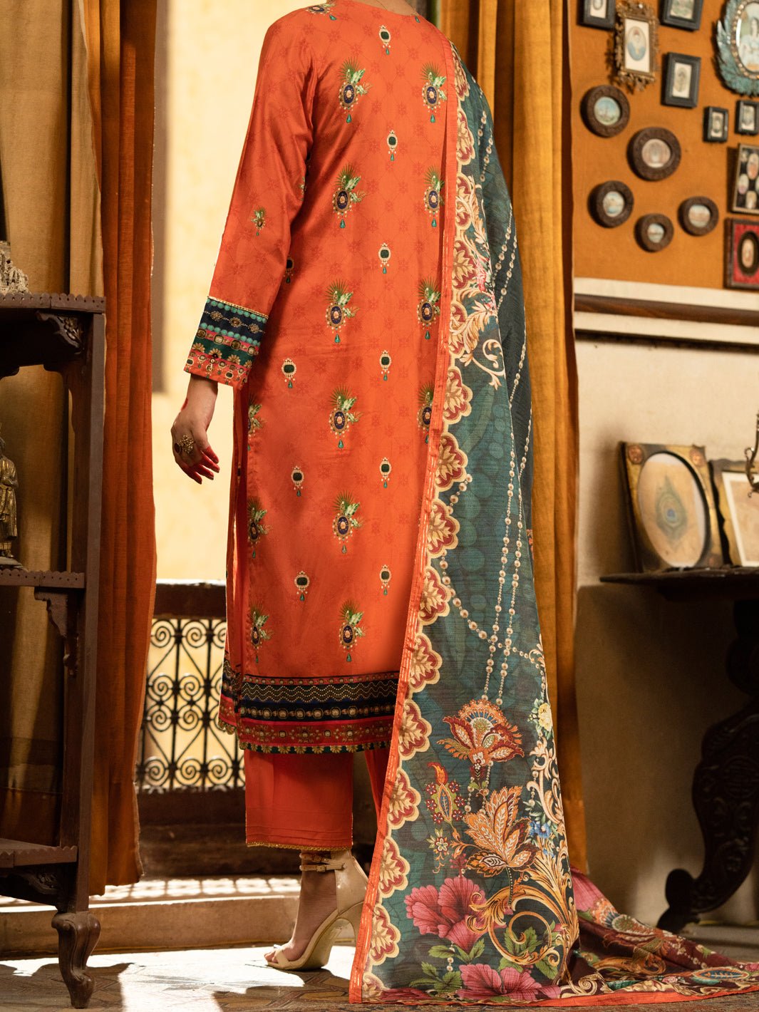 ALMIRAH 3 PIECE COTTON SILK SUIT (AWP-3PS-566)