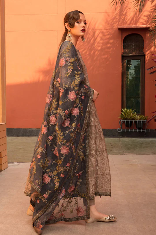 Maria B 3Pc Embroidered Organza Suit SF-EF23-09R1 (Copy) image 1