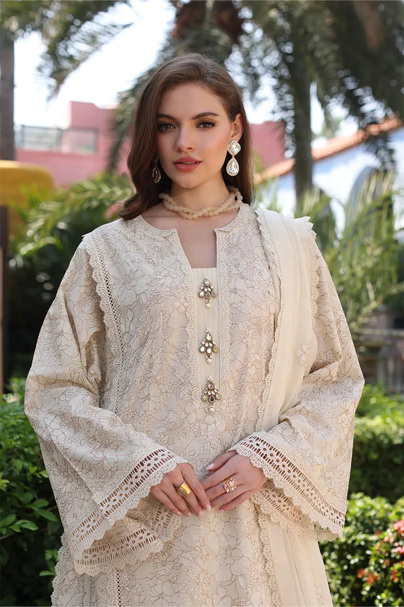 BAREEZA 3P EMBROIDERED LAWN SUIT FLORAL DELUXE gulbuy.com