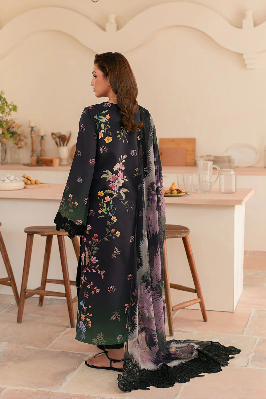 Vanya 3Pc Printed Lawn Silk Suit SM-01 gulbuy.com
