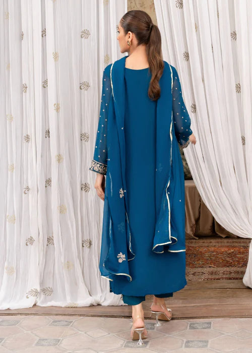Agha Jaan 3Pc Embroidered Chiffon Suit WARESHA gulbuy.com