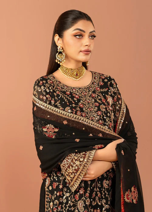 Agha Jaan 3Pc Embroidered Chiffon Suit Lajwanti gulbuy.com