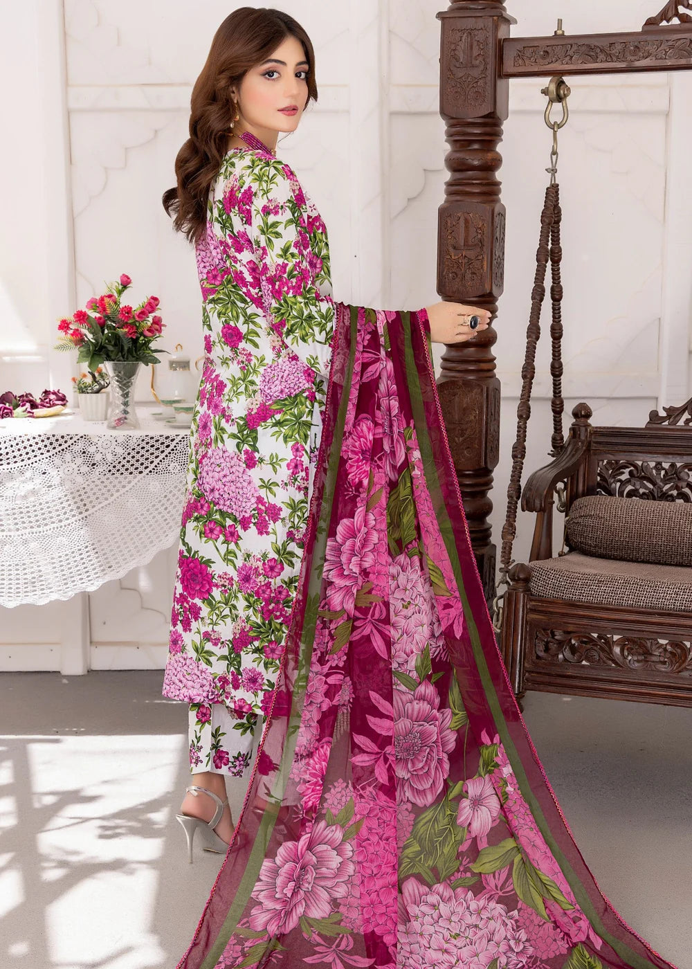 Polawn 3Pc Embroidered Lawn Suit PD-24-401-A NAYAB PRET gulbuy.com