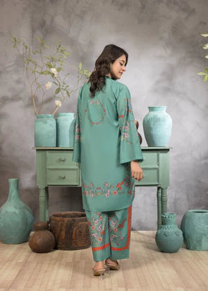 Khadija Sharif 2PC Printed Crepe Suit Zarelle gulbuy.com