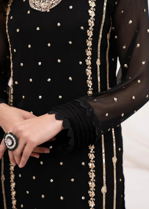 Agha Jaan 3Pc Embroidered Chiffon Suit Insia Zarnish gulbuy.com