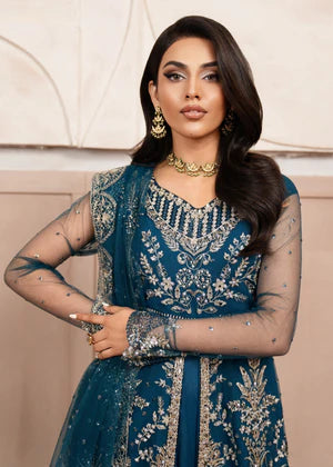 Agha jaan 3Pc Embroidered Net Suit JAZMINE gulbuy.com