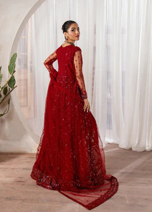 Agha jaan 3Pc Embroidered Net Suit GUL MOHR gulbuy.com