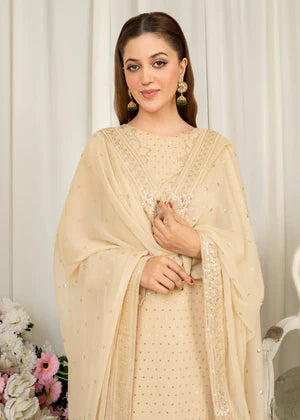 Agha jaan 3Pc Embroidered Chiffon Suit Misha gulbuy.com
