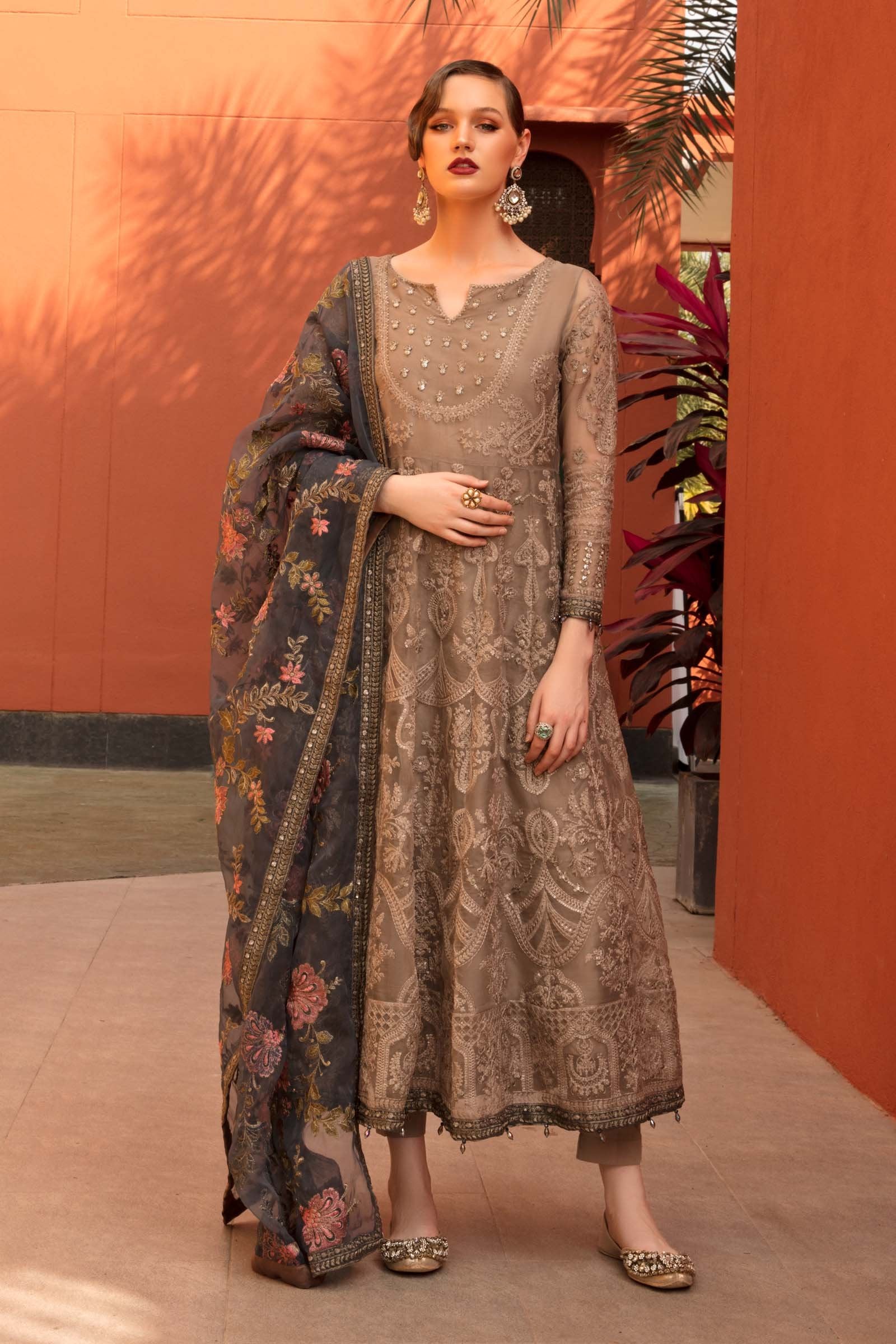 Maria B 3Pc Embroidered Organza Suit SF-EF23-09R1 gulbuy.com