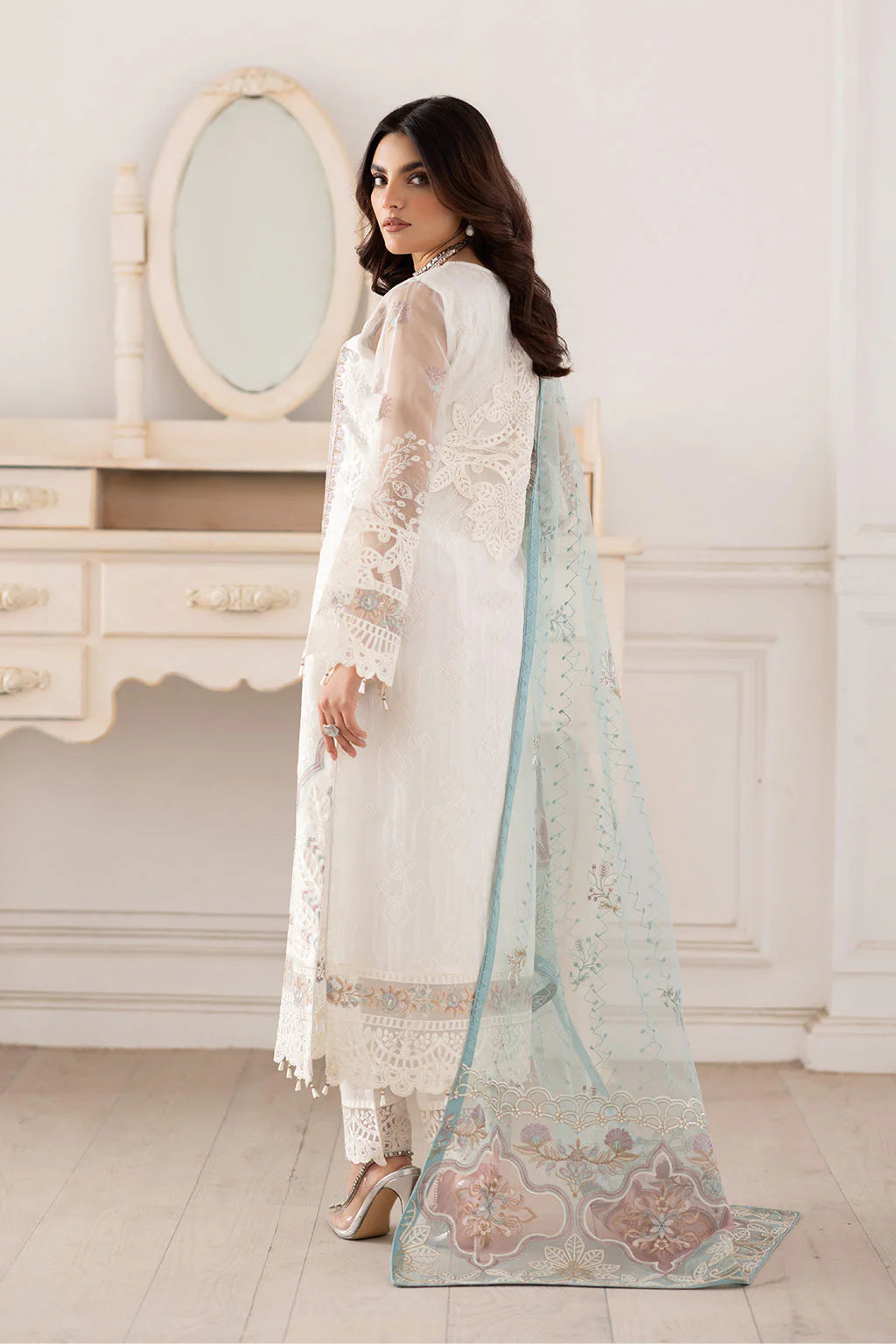 Ramsha 3Pc Embroidered Organza Suit P-207 gulbuy.com