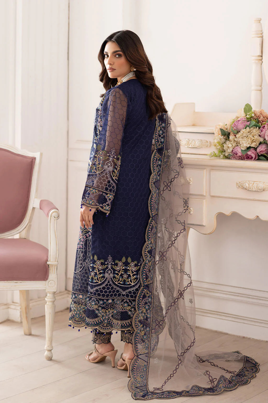 Ramsha 3Pc Embroidered Organza Suit P-202 gulbuy.com