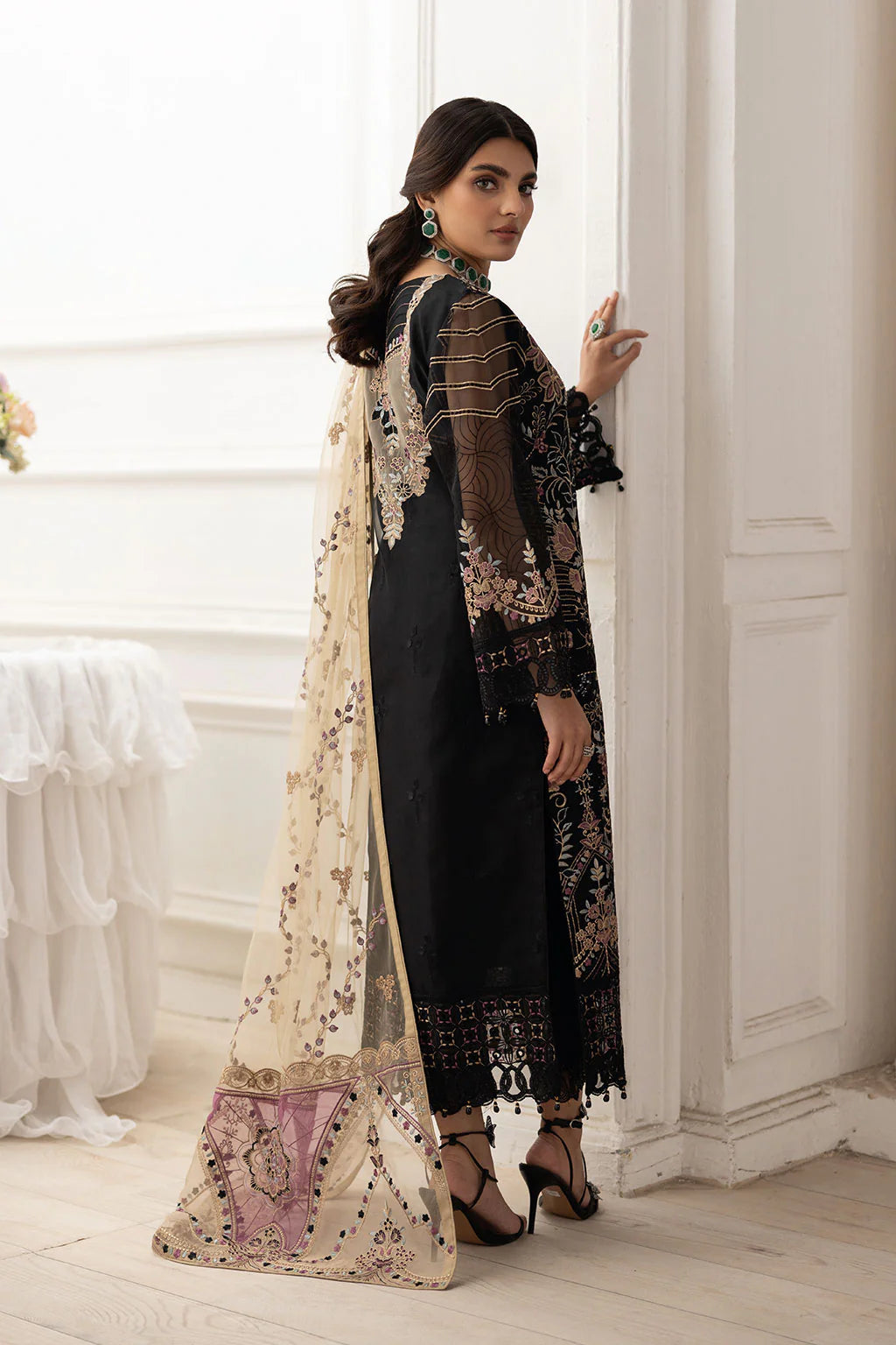 Ramsha 3Pc Embroidered Organza Suit P-206 gulbuy.com