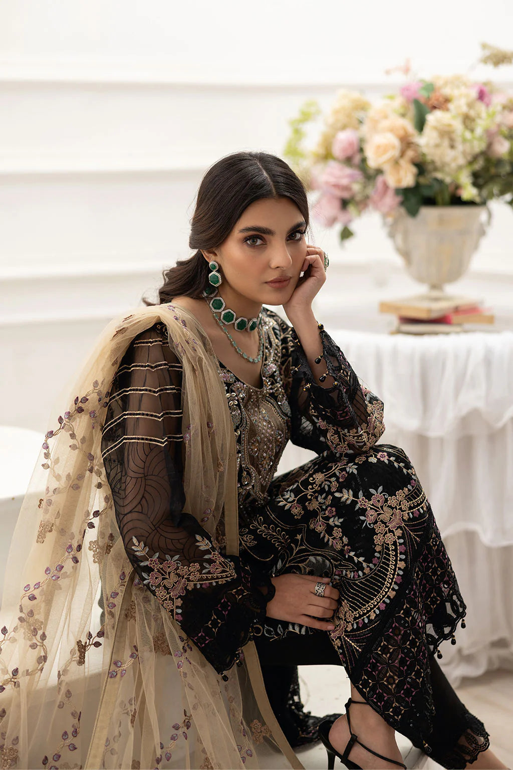 Ramsha 3Pc Embroidered Organza Suit P-206 gulbuy.com