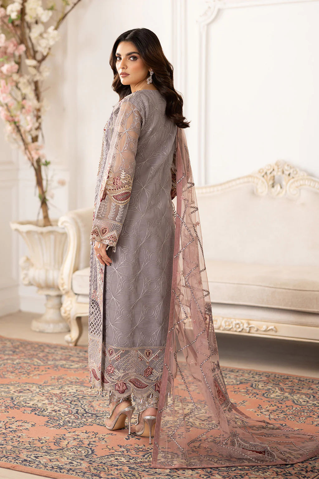 Ramsha 3Pc Embroidered Organza Suit P-205 gulbuy.com