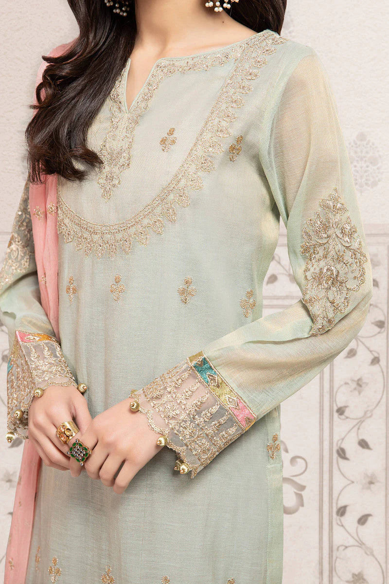 Maria B 3Pc Embroidered Lawn Jacquard Suit DW-EF22-06R1 gulbuy.com