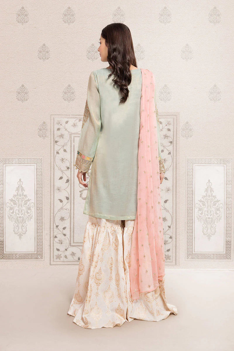 Maria B 3Pc Embroidered Lawn Jacquard Suit DW-EF22-06R1 gulbuy.com