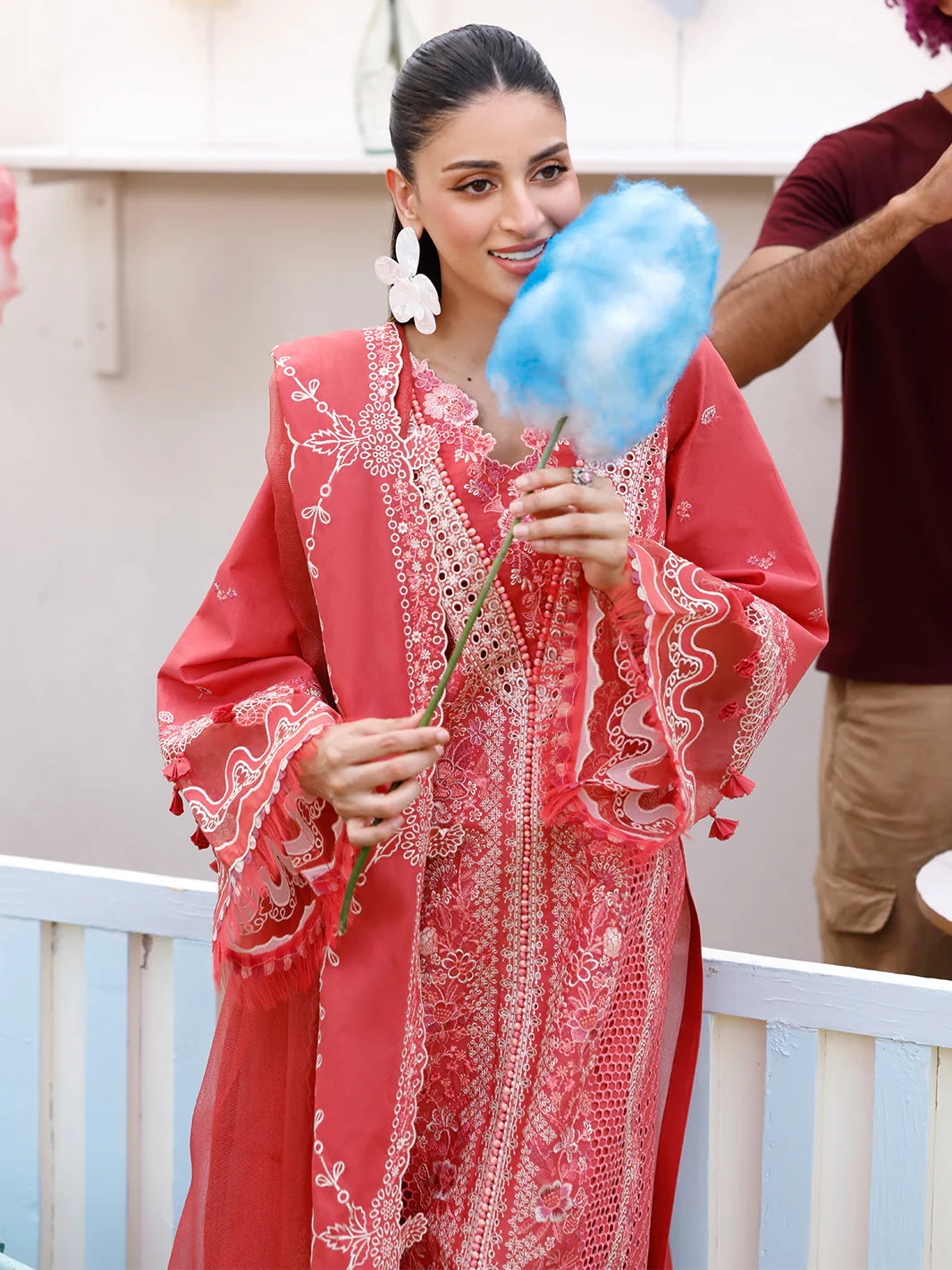 Binilyas 3Pc Embroidered Lawn Suit 32-A image 2