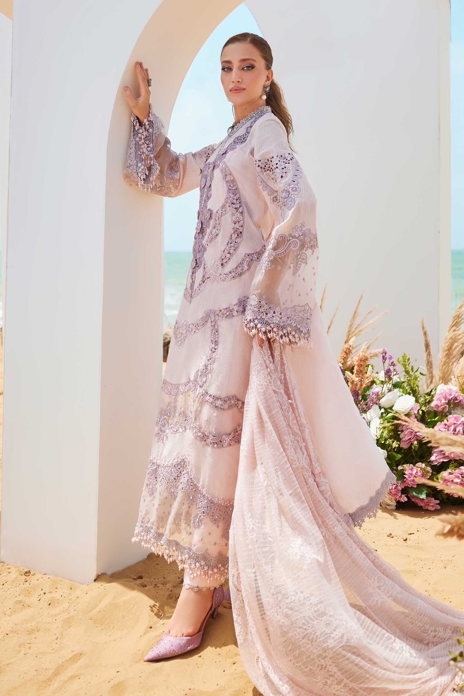 Maria B 3Pc Embroidered Lawn Suit EID LAWN-25-02 gulbuy.com