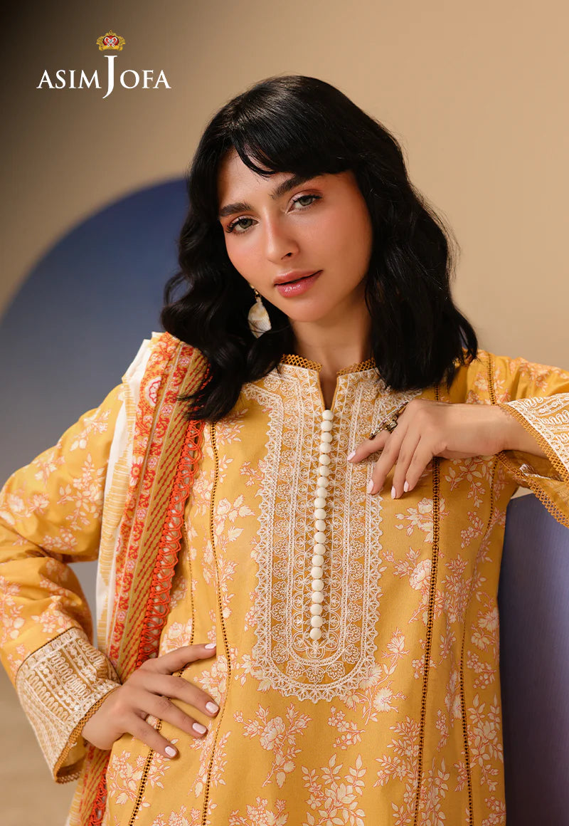 Asim Jofa 3Pc Printed Lawn Suit AJUBU-22 gulbuy.com