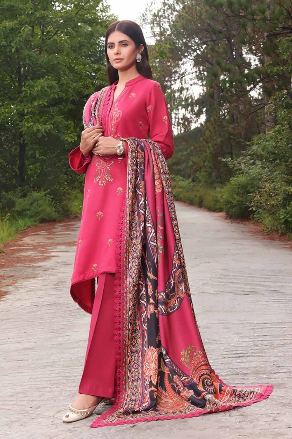 Gulahmed 3 Piece Embroidered Printed Suit (AP-32010)
