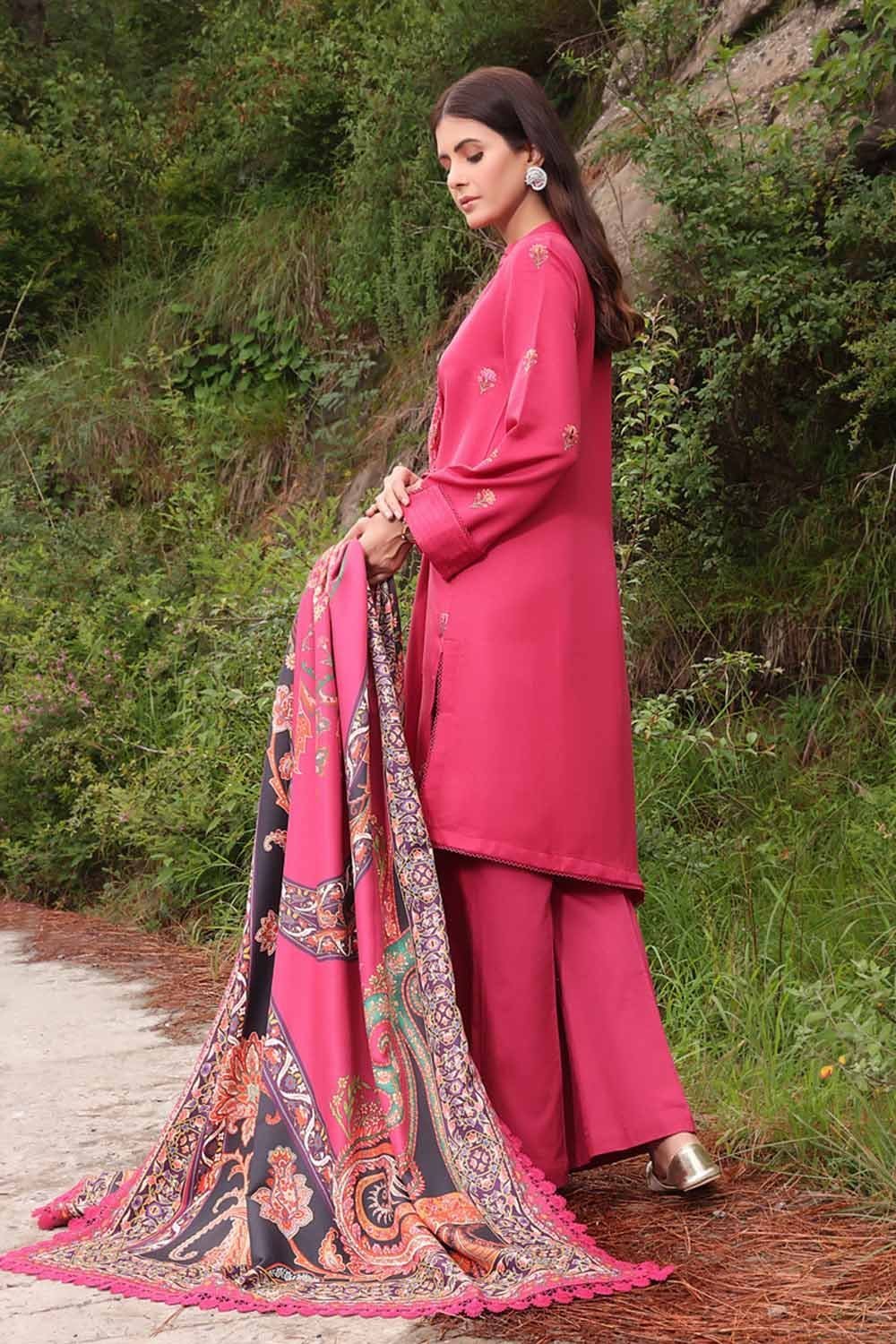 Gulahmed 3 Piece Embroidered Printed Suit (AP-32010)