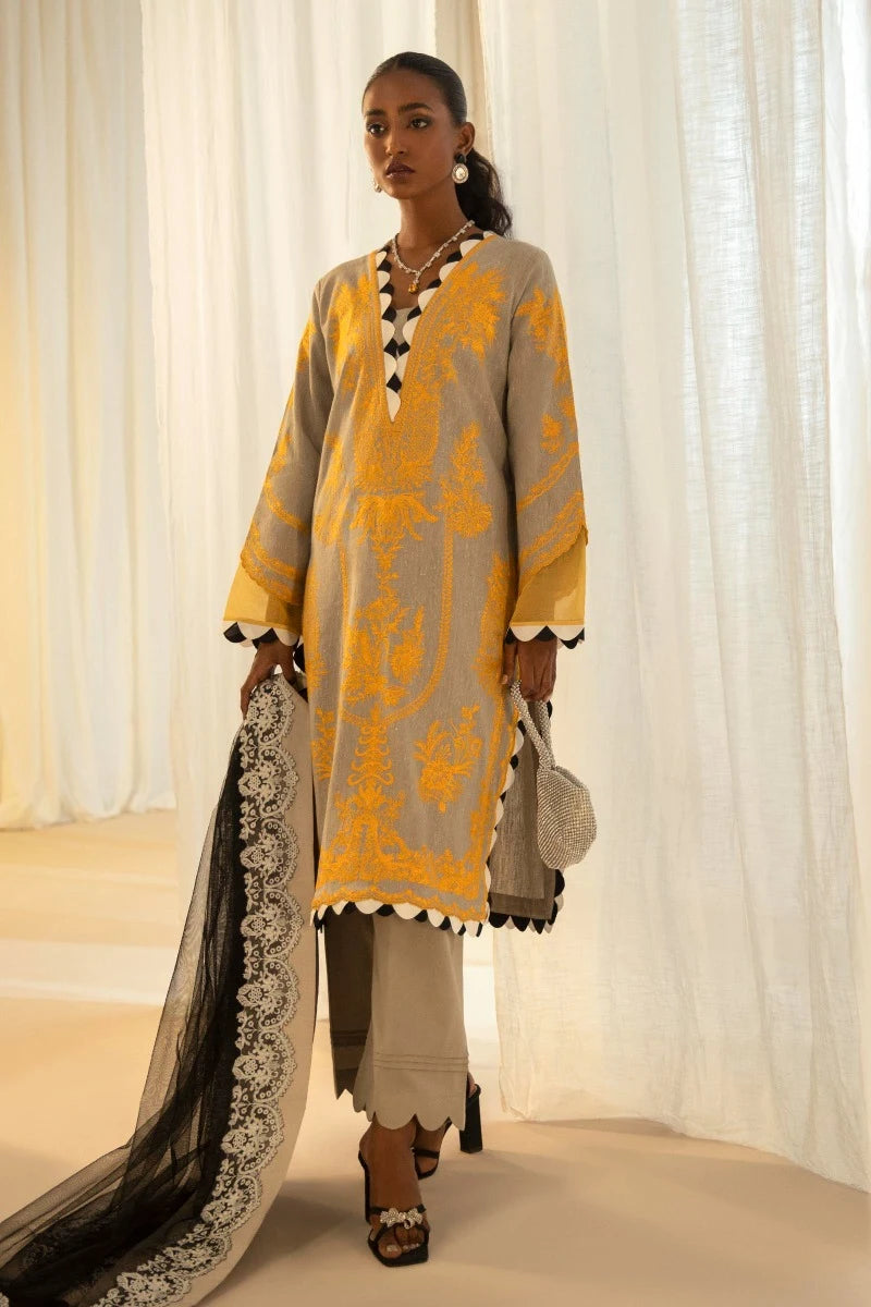 Ethnic 3Pc Embroidered khaddar Suit E0459/203/901 L gulbuy.com