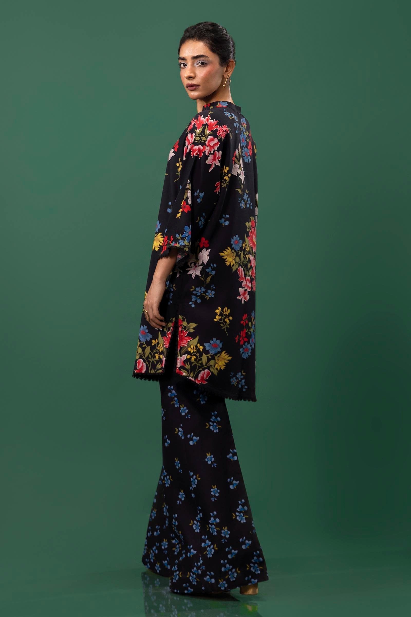 Sana Safinaz 2PC Embroidered &amp; Printed Linen Suit (H243-013B-2AC)