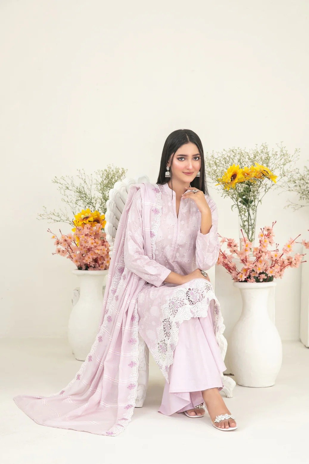 Tawakkal 3Pc Embroidered Lawn Suit D-2234 - Maneli gulbuy.com