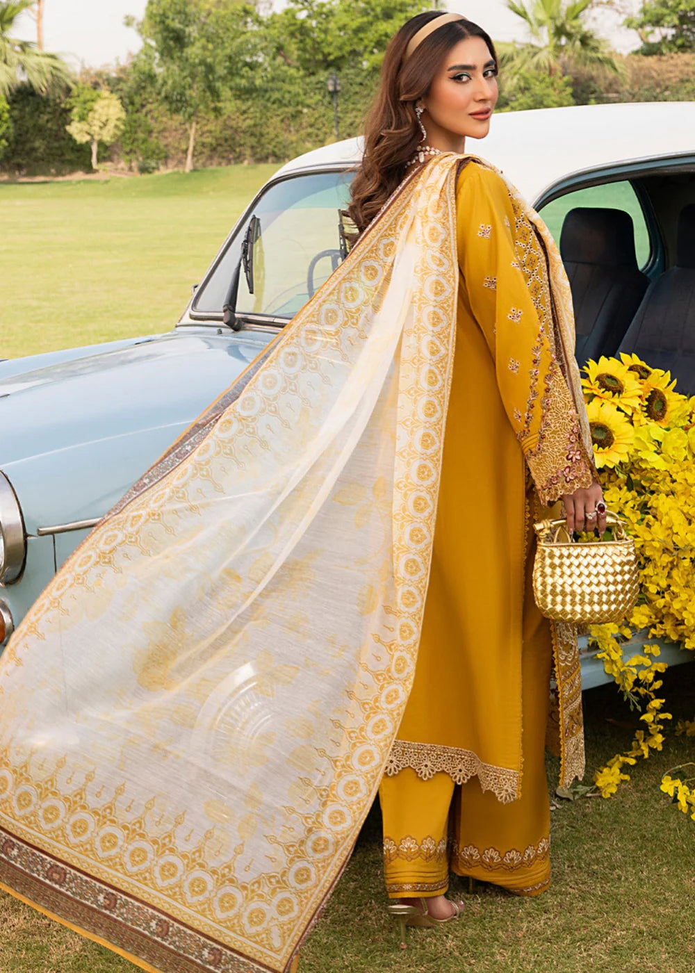 Imrozia 3Pc Embroidered Cotton Suit IP-125 HINA gulbuy.com