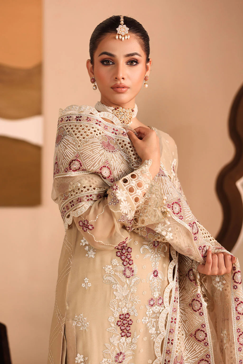 Ramsha 3Pc Embroidered Chiffon Suit K-303 gulbuy.com