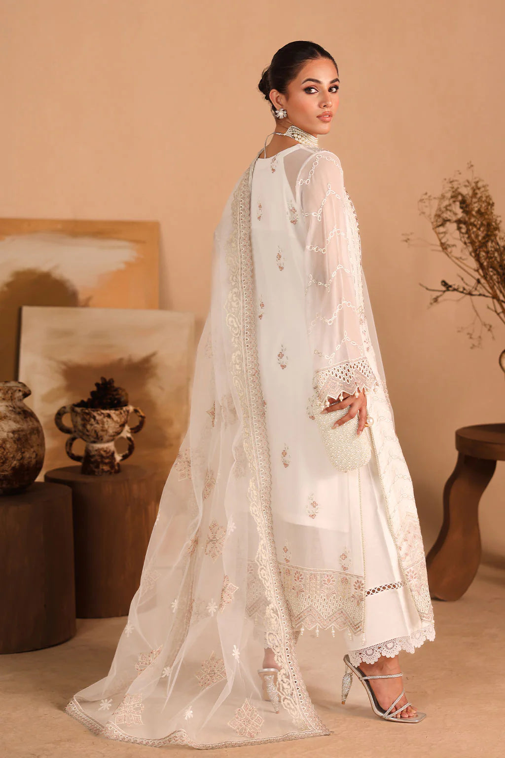 Ramsha 3Pc Embroidered Chiffon Suit K-305 gulbuy.com