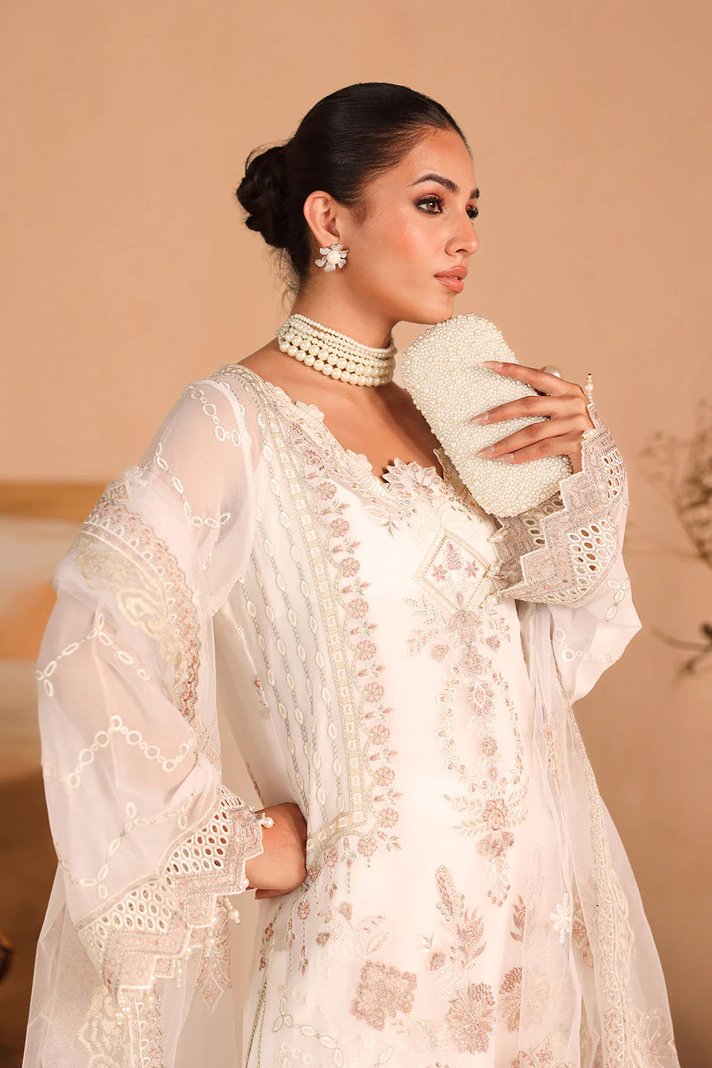 Ramsha 3Pc Embroidered Chiffon Suit K-305 gulbuy.com