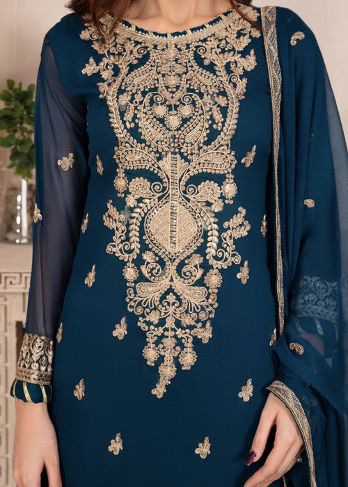 Agha Jaan 3Pc Embroidered Chiffon Suit Laira gulbuy.com
